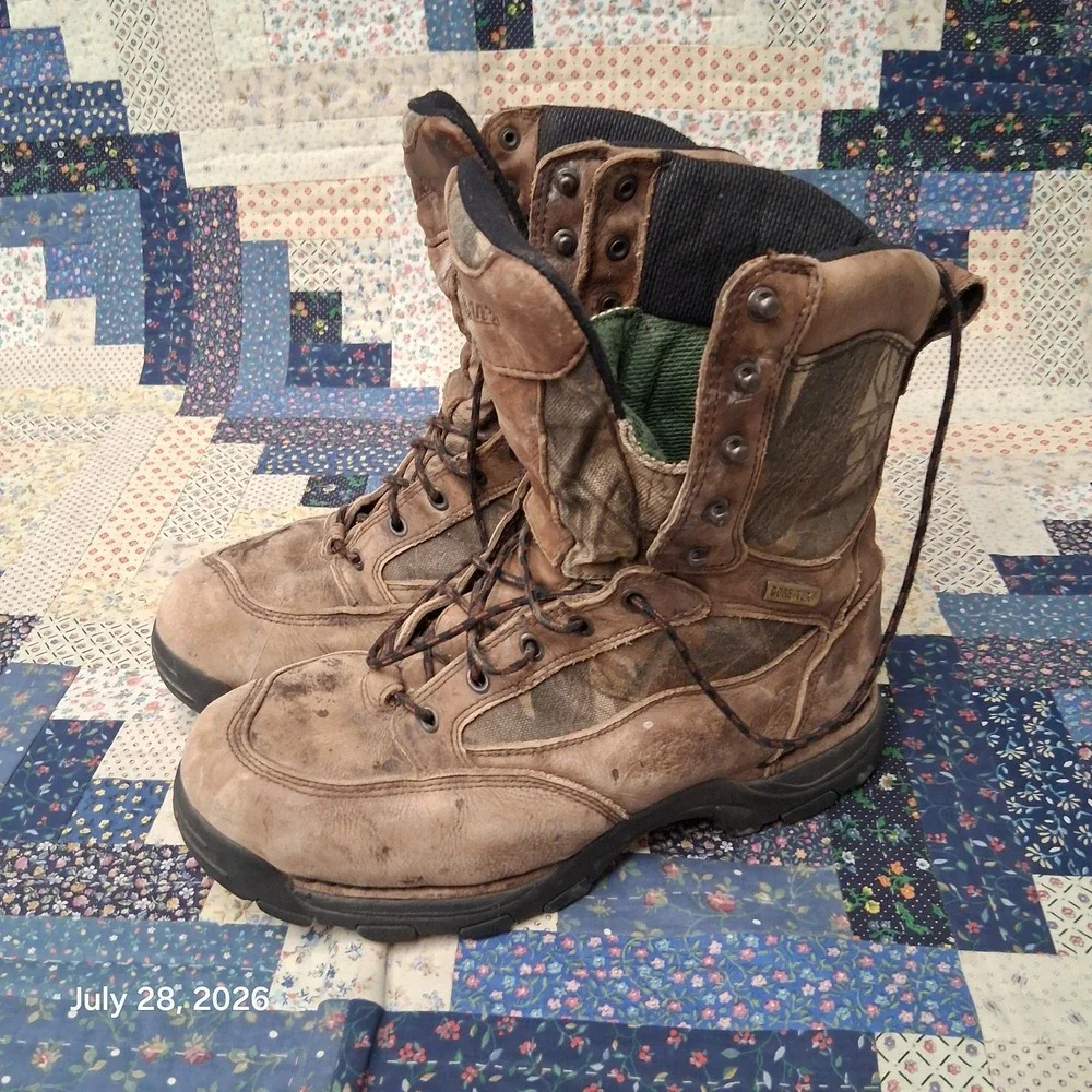 Danner Pronghorn Mens 10.5 D Brown Realtree Camo Gore-Tex Hunting Boots 42216